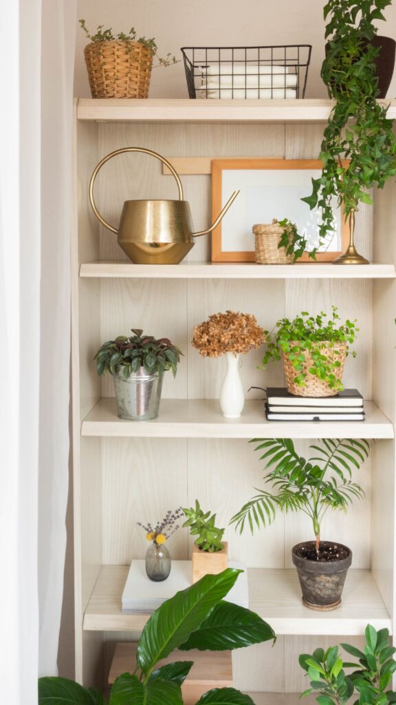 A-small-corner-with-plant-framed-photo--books-and-personal-styling-ideas