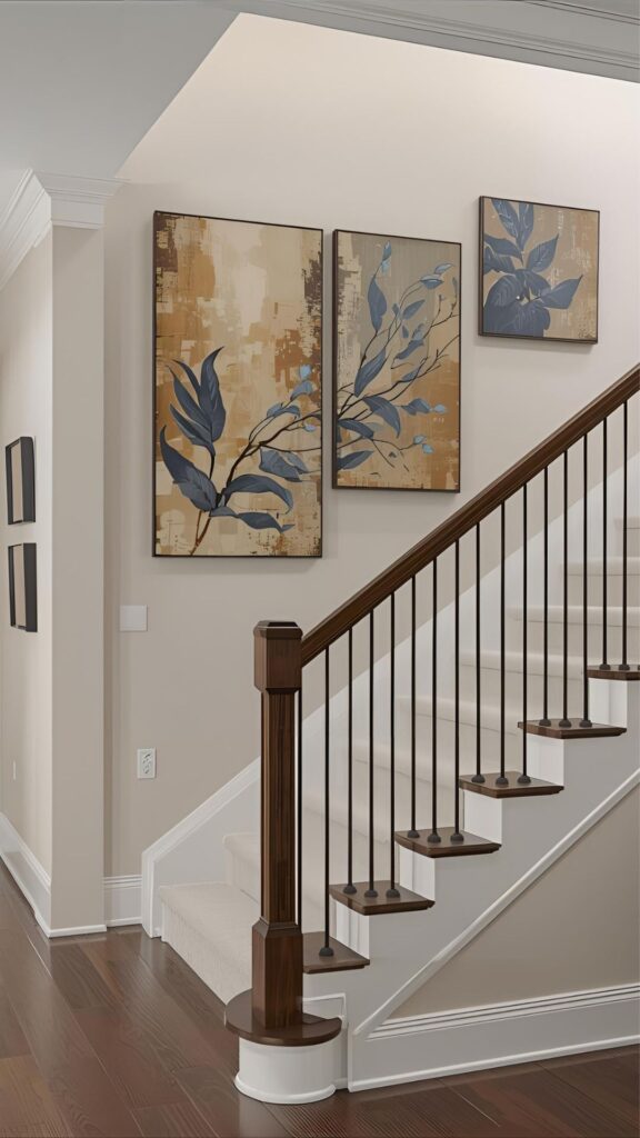 A-wall-art-placed-in-the-stair-case-wall