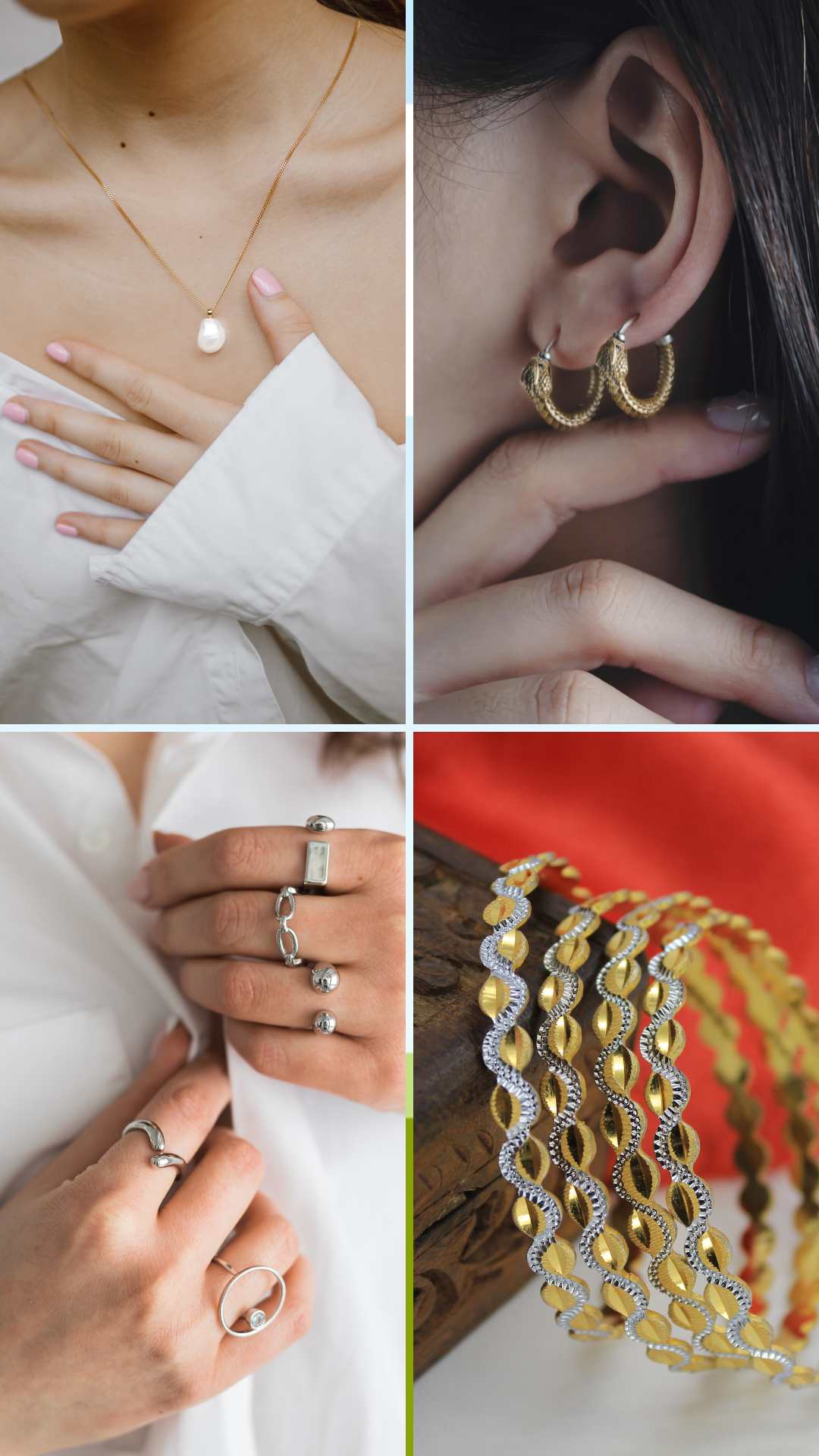 minimalist-jewelries-for-simple-and-everyday-pieecs-featuring-necklace-earring-rings-and-bracelets-in-a-four-in-one-collage-