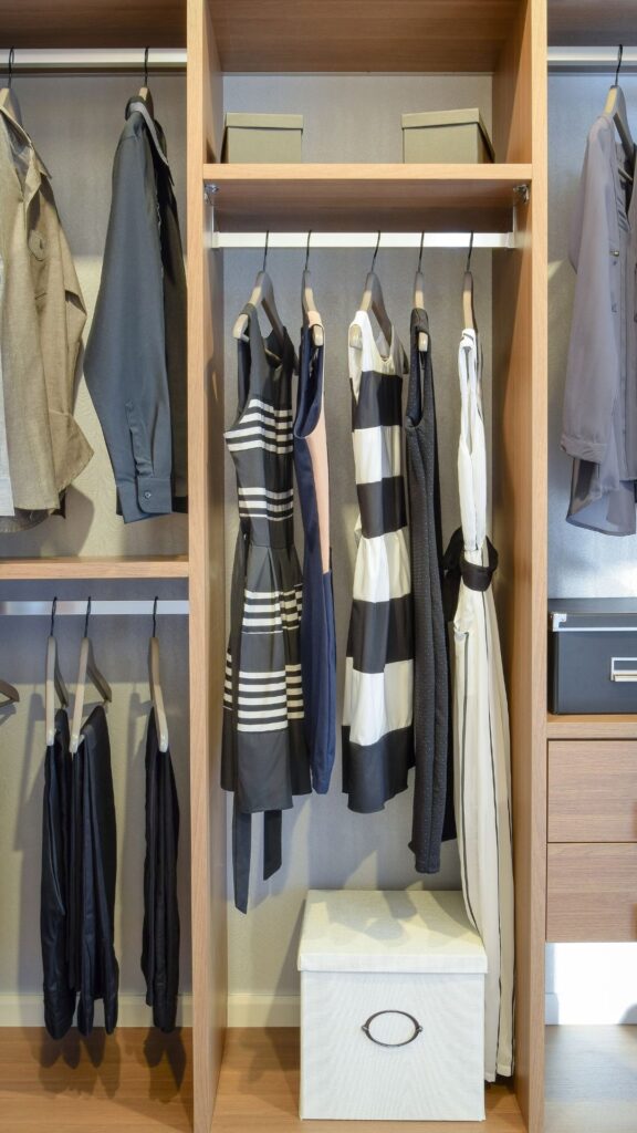 A-well-arranged-wardrobe-showing-Minimalist-Declutter-Reset-as-one-of-the-25-room-inspo-ideas-for-new-year