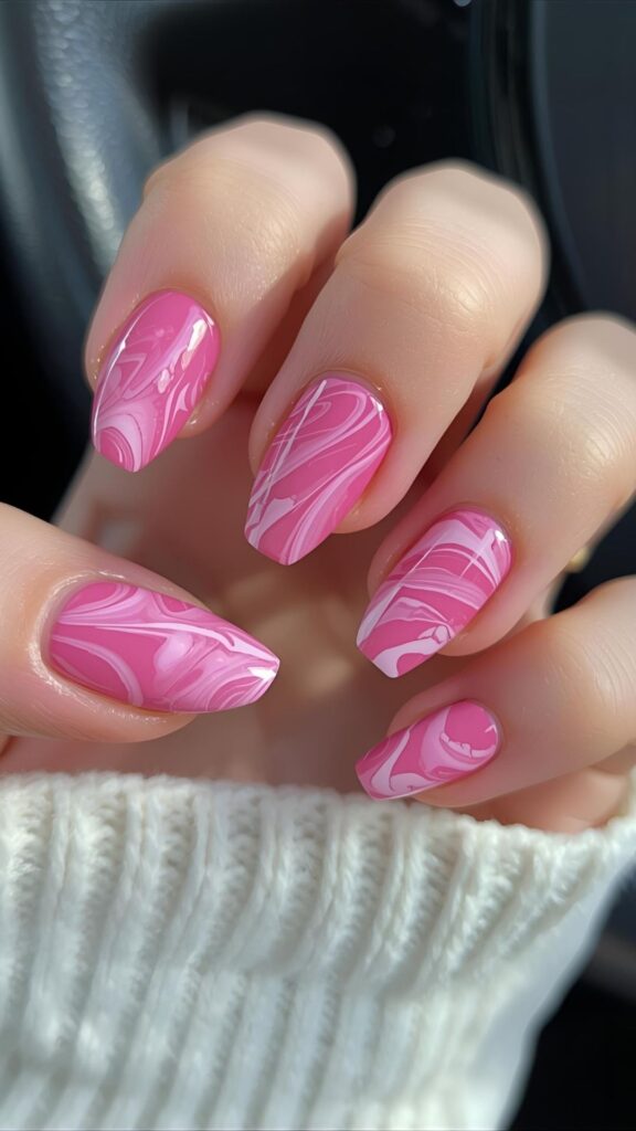 Pink-Marble-Nails-As-30-New-Year-Nail-Designs