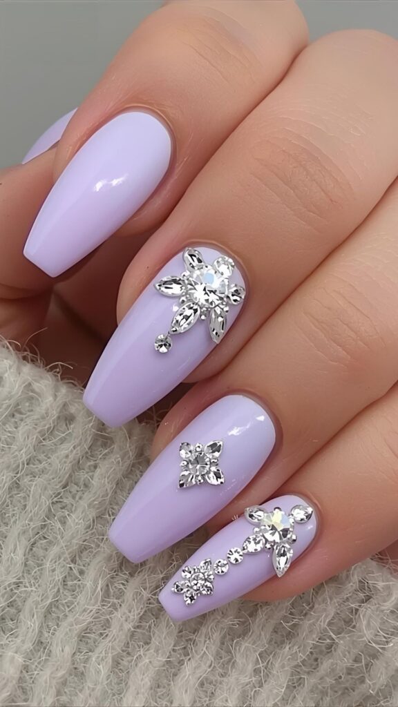 Soft-Lavender-With-Rhinestones-Nails