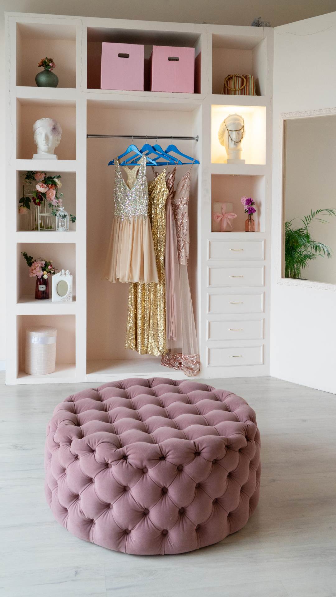 White-colored-wardrobe-for-keeping-clothes-shoes-and-bags