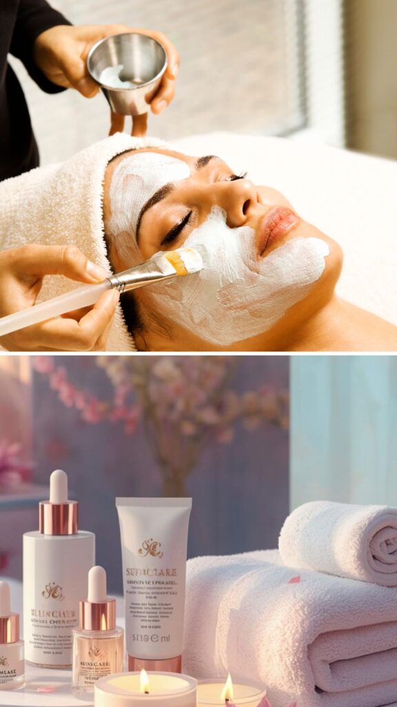 A-woman-that-is-in-the-spa-taking-care-of-her-skin-with-skin-care-products