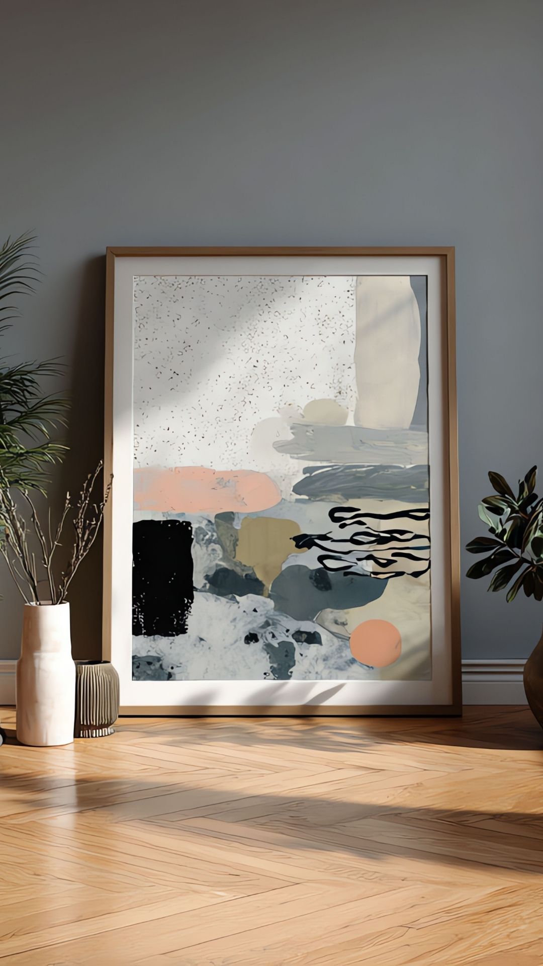 Featured-image-of-15-new-year-wall-decor-showing-an-art-placed-at-the-wall-mixed-with-white-black-and-peach-colour