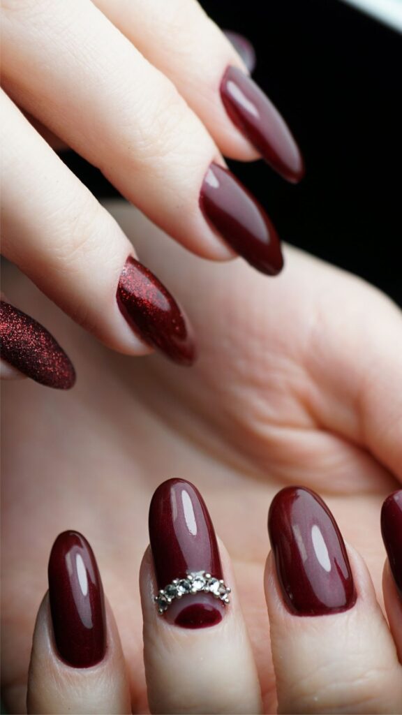 Festive-burgundy-Nails