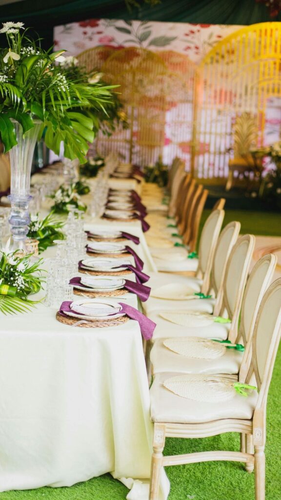 Table-that-shows-greenery-centerpiece-as-part-of-fun-table-natural-settings