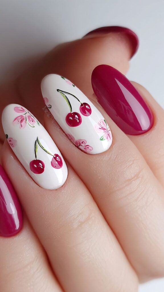 Pink-and-red-nails