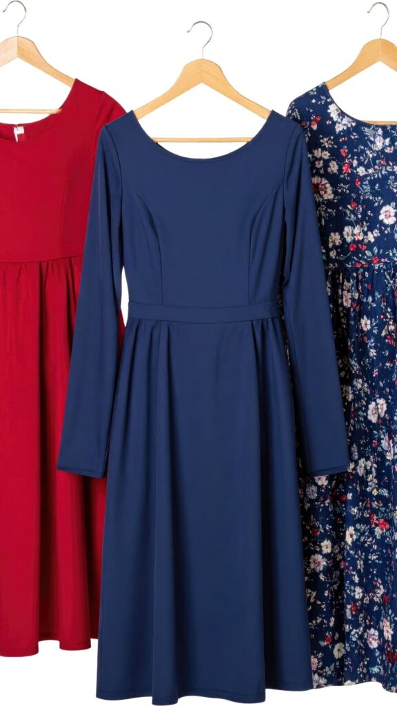 Different-colored-dress-showing-summer-outfits-for-over-50