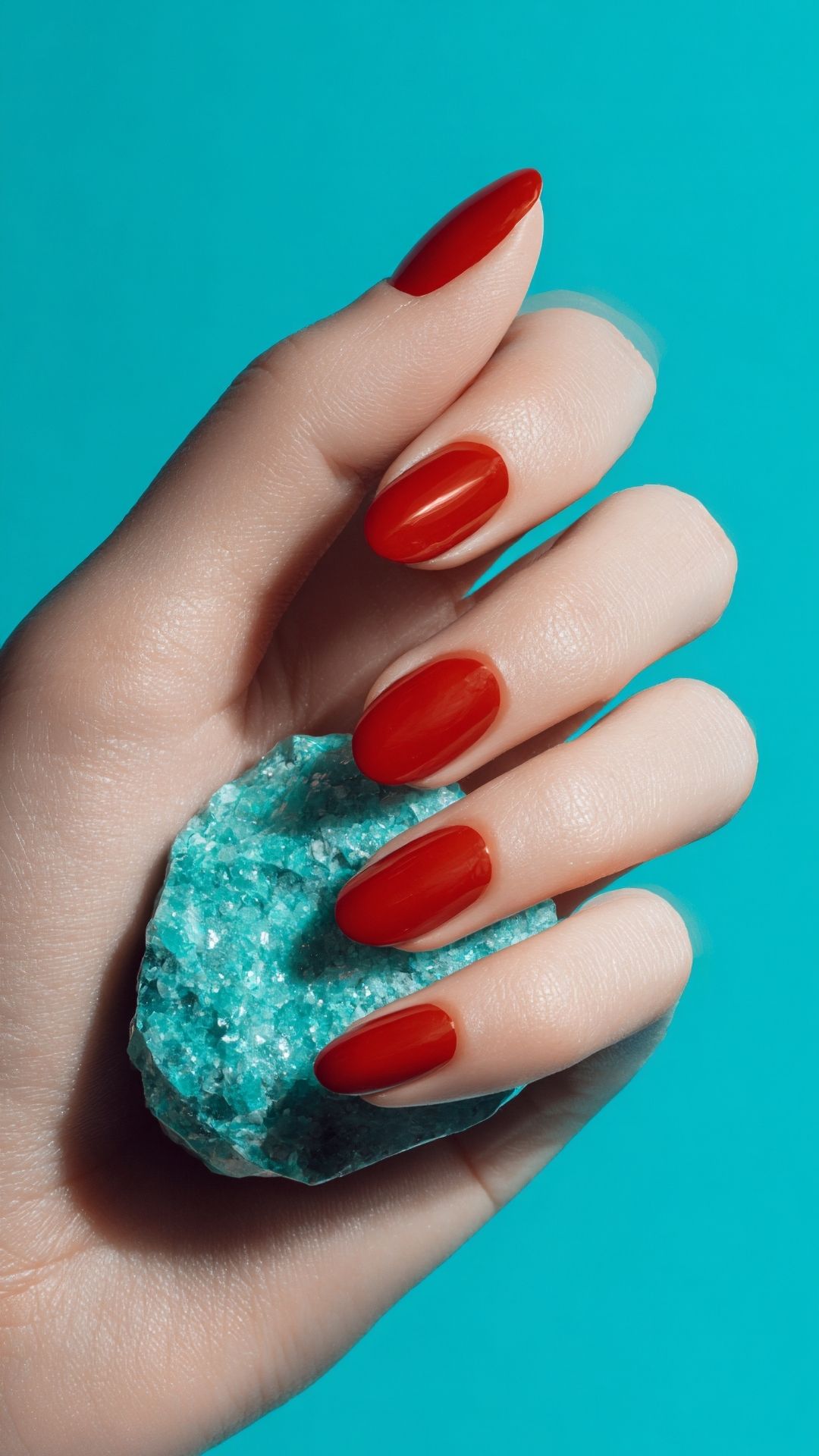 Red-nails-showing-valentines-day-nails-ideas