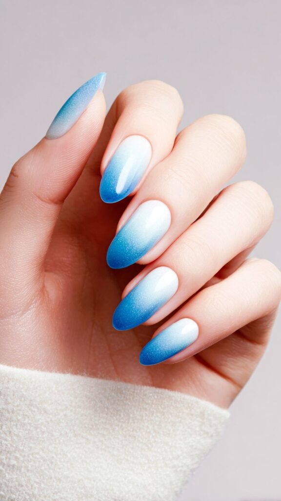 Popular-Icy-Blue-Nail Design-Ideas