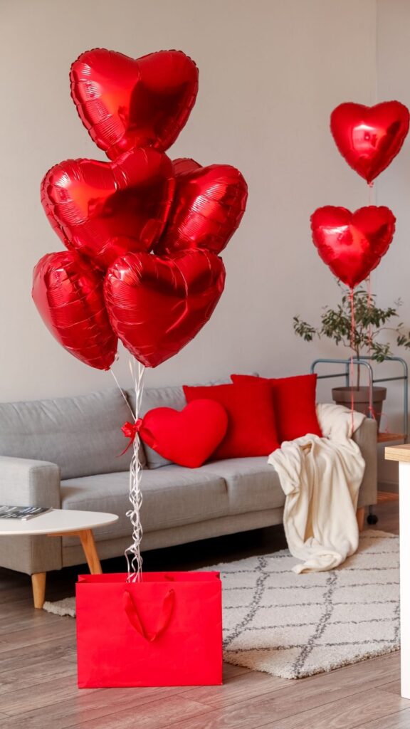 A-living-room-decorated-with-red-ballons-and-pillows-to-show-vslentines-day-home-decorations 