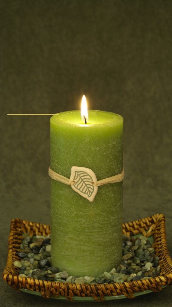 Diy-green-candle