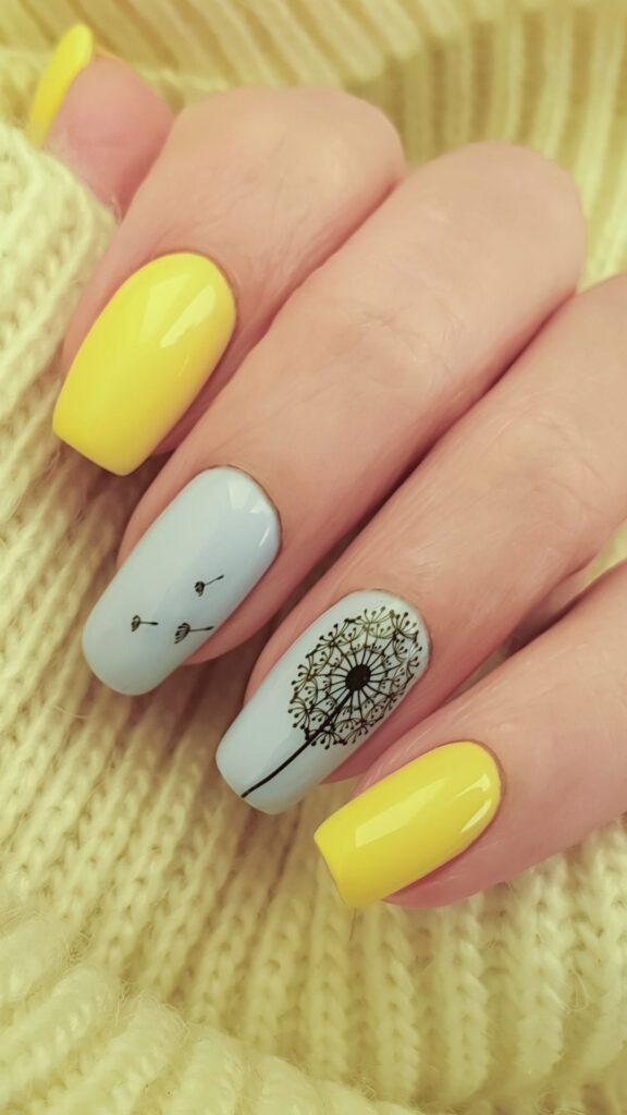 French-tips-yellow-nails