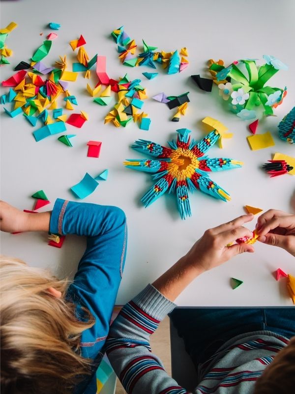 Rainbow-Paper-Strip-for-fun-summer-crafts-for-toddles