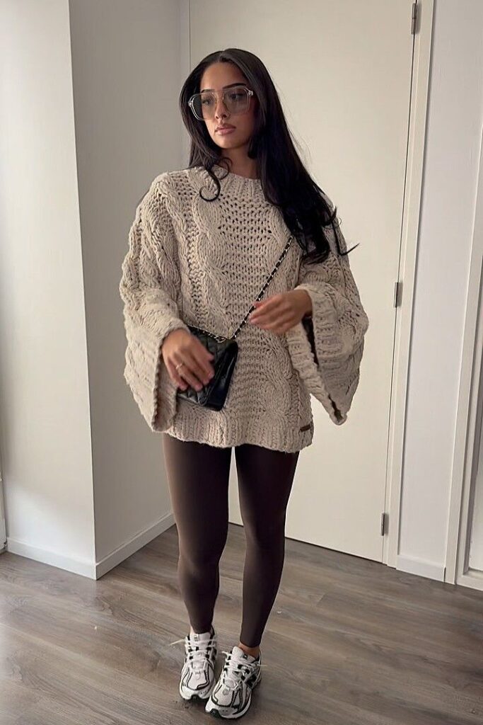 A-woman-wearing-Cozy-Turtleneck-and-Leggings
