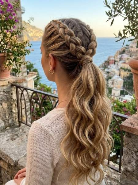 A-lady-in-the-lake-side-Double-Dutch-Braids-as-10-stunning-lake-day-hairstyles-that-stay-cute-all-day