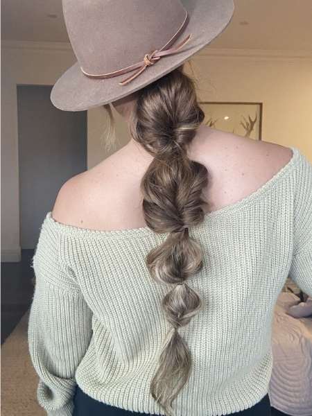 Fishtail-Braid-Under-a-Hat