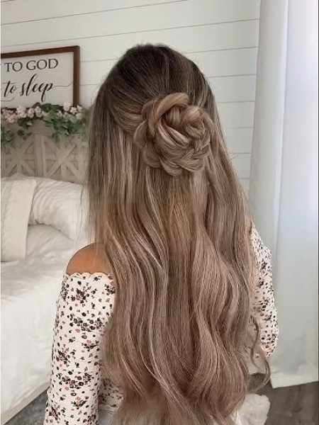  Half-up-braided-bun-hairstyle