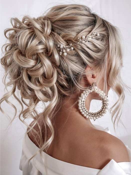 Loose-Braided-Updo-with-Face-Framing-Curls