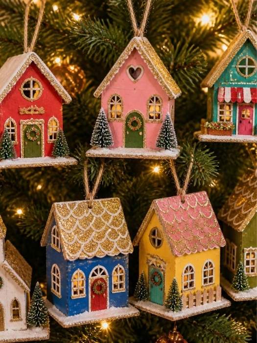 Cardboard-Christmas-Village-Ornaments.