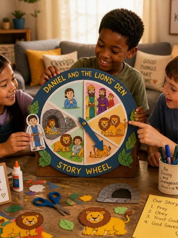 Daniel-and-the-Lions-Den-Story-Wheel-Craft