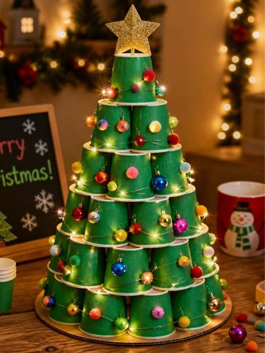 Paper-Cup-Christmas-Tree