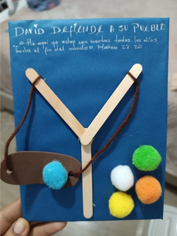 An-image-showing-colorful-paper-Davids-Sling-Craft.