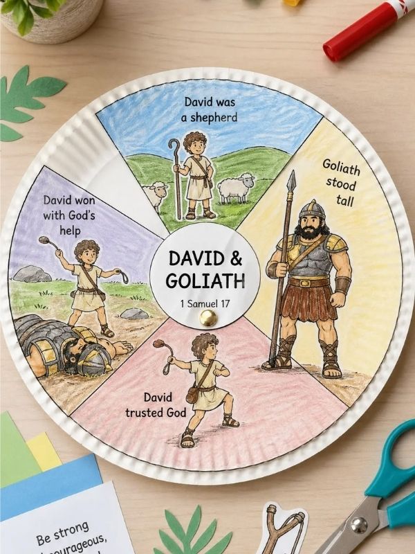 An-image-showing-Paper-Plate-David-and-Goliath-Scene