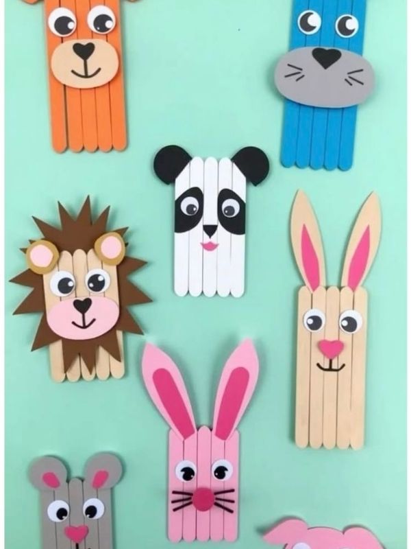 Popsicle-Stick-Crafts-for-Kids-showing-images-of-different-animals-popsicle-crafts