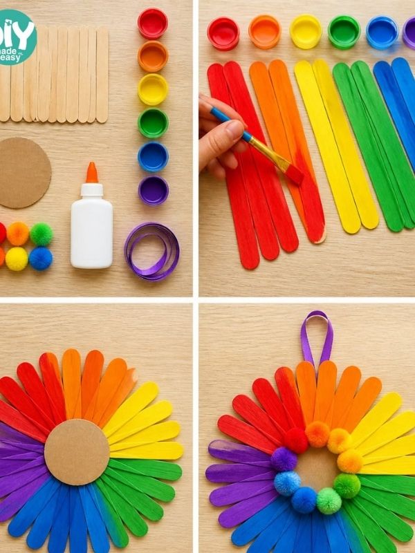 Popsicle-stick-painted-with-rainbow-color