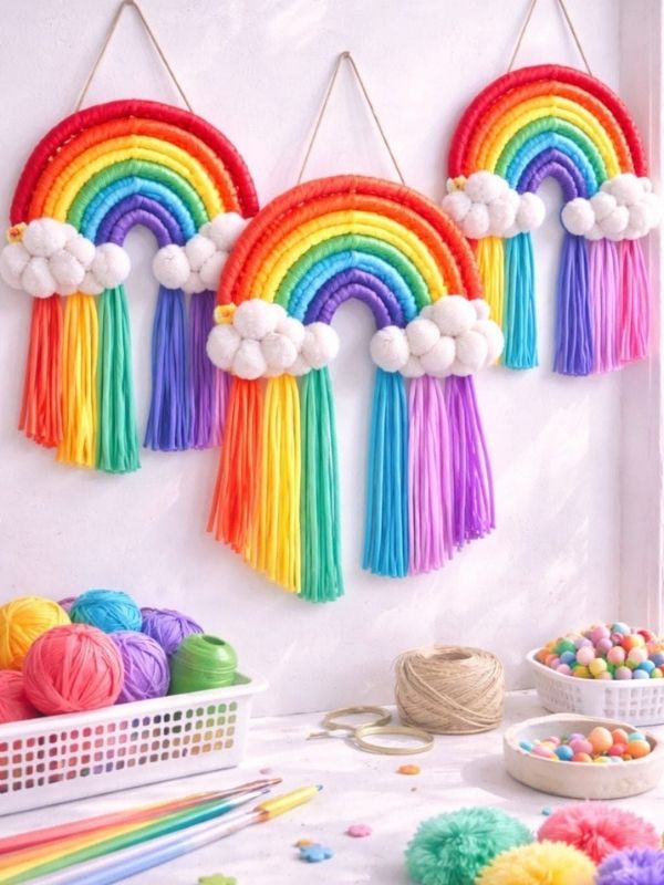  Rainbow-Yarn-Wall-Art.