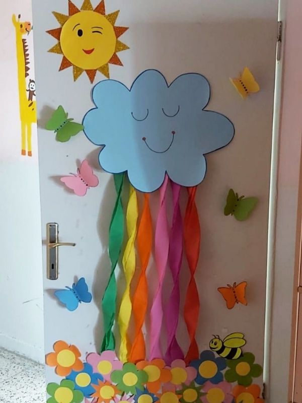 Beautiful-image-of-a-colorful-rainbow-crafts-placed-in-the-kids-door-room