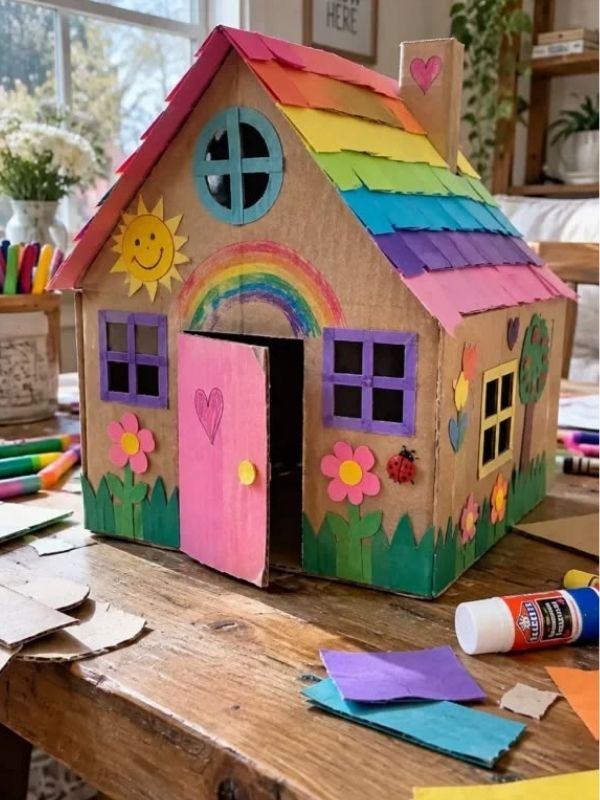 Image-of-a-Dollhouse-made-with-carton-for-kids