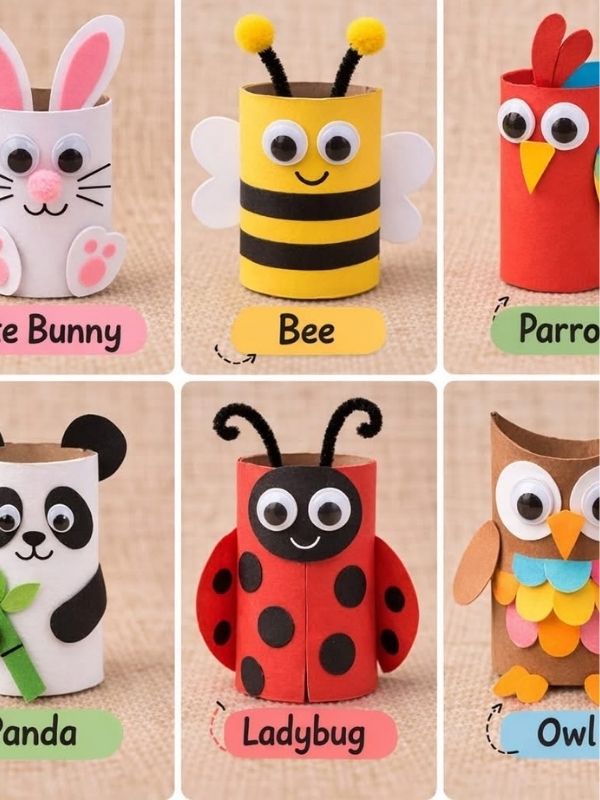 Image-of-Tube-Animals-made-with-different-coloed-toilet-roll