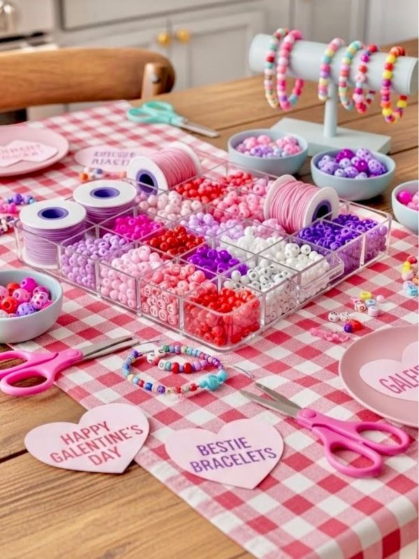 Images-of-different-beads-on-the-table-and-materials-for-making-the-beads-for-a-keychain
