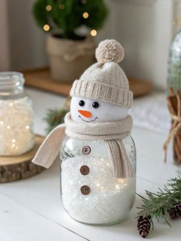 DIY-Mason-Jar-Snowman-Decorations