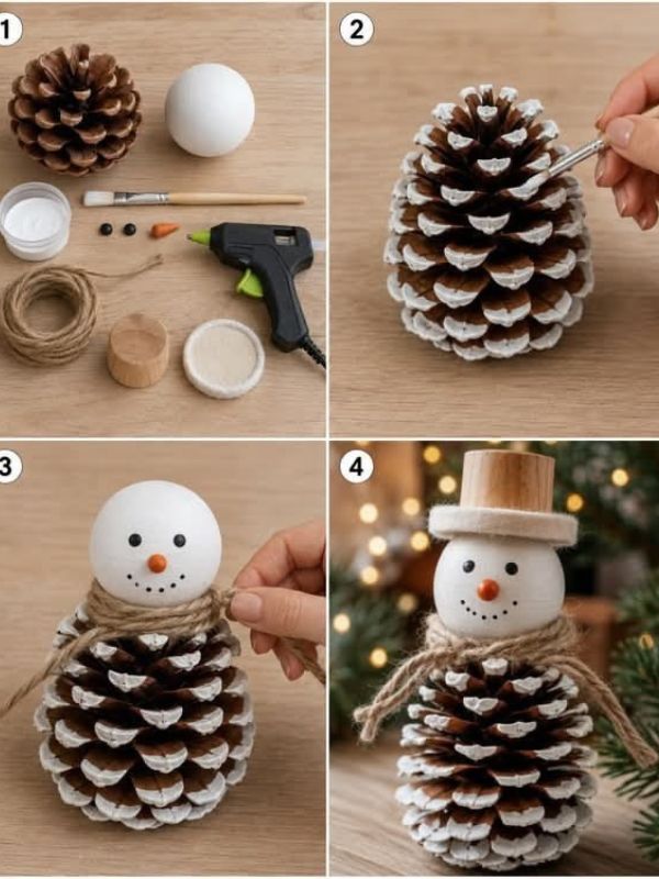 DIY-Snowman-Decorations-With-Pine-Cones