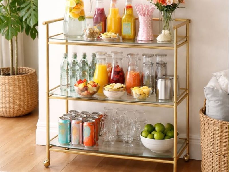 Featured-Image-Of-Bar-Cart-showing-well-arranged-cart