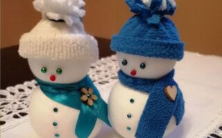 Featured-Image-of-DIY-Snowman-Decorations-showing-image-of-two-deecorated-snow-man