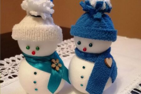 Featured-Image-of-DIY-Snowman-Decorations-showing-image-of-two-deecorated-snow-man