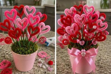 Featured-Image-of-Valentines-day-crafts-for-Adult-showing-a-picture-of-a-flower-vase-on-a-table