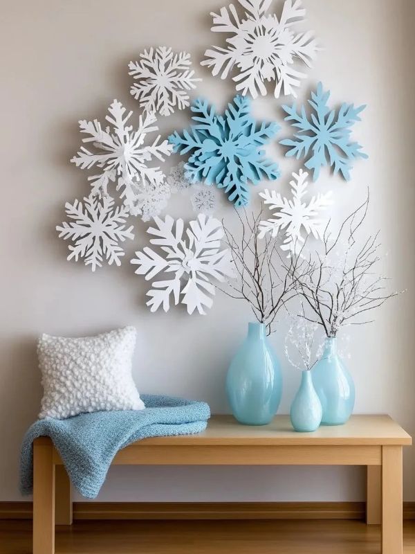 Layered-Paper-Snowflake-Wall
