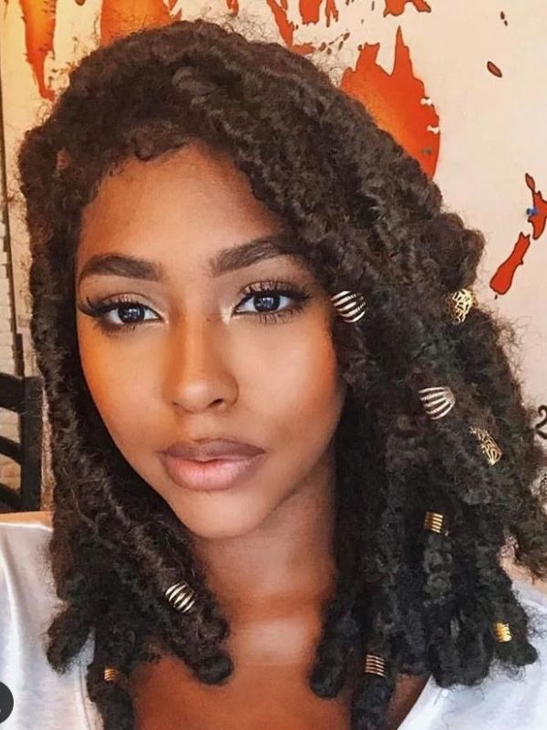 Locs-With-Hair-Cuffs-and-Beads-as- Beautiful Loc Styles for Women