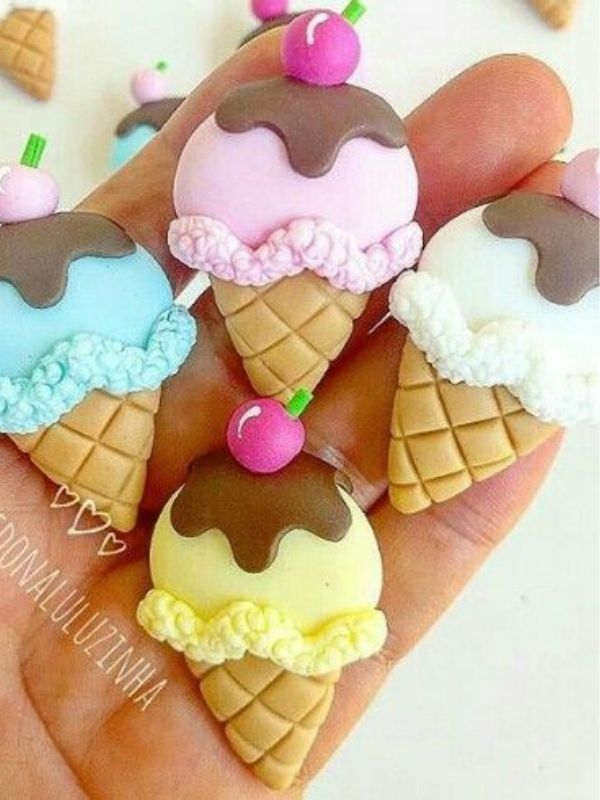 Miniature-Clay-Ice-Cream-Cones