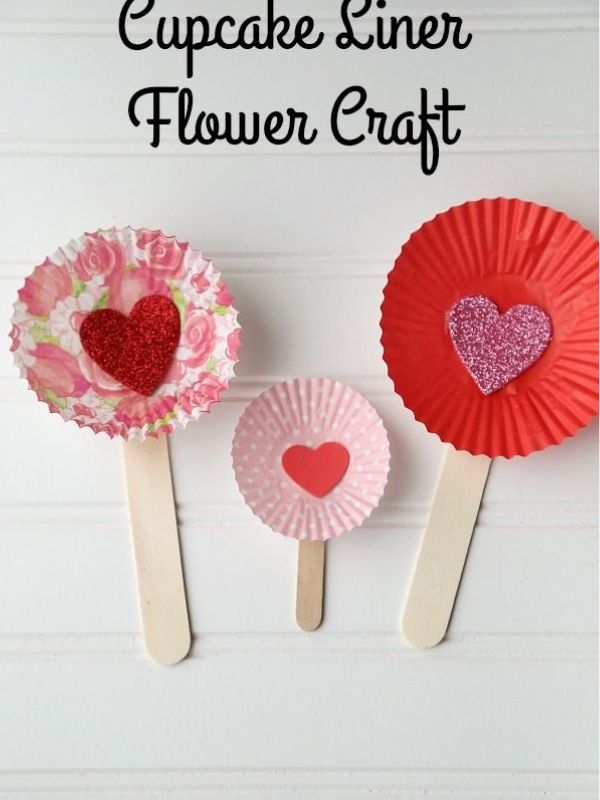 Image-of-Paper-Cupcake-Liner-Flower-for-valentine's-day-crafts-for-preschoolers